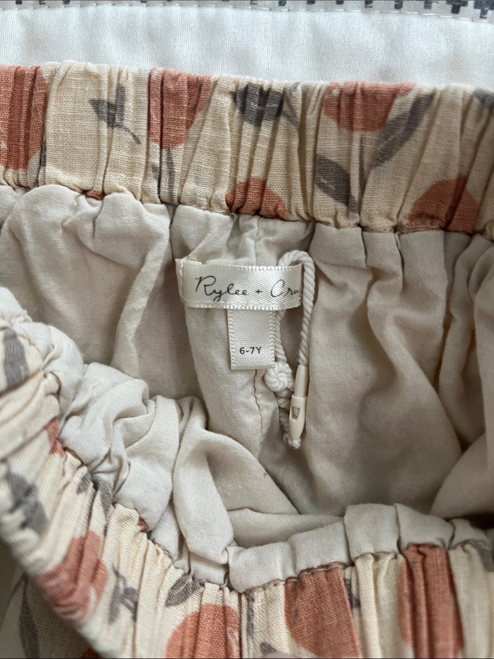 Rylee + Cru Cream Sundress with Orange Fruit Print - Picture 2 of 4